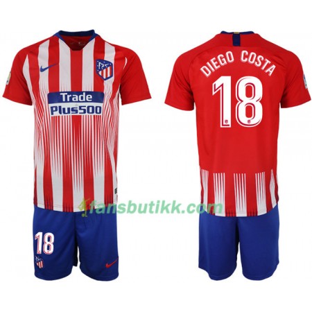 Fotballdrakt Atlético Madrid DIEGO COSTA 18 Barn Hjemmetrøye 2018-2019 Kortermet
